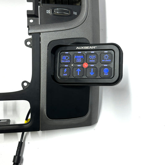 8 Gang mount for Auxbeam fits 2013-2018 Ram center bezel Light switch panel