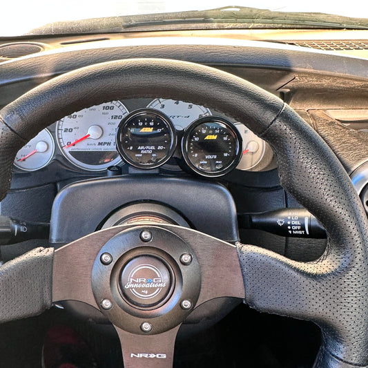 Dual Universal gauge pod mount 52mm 4X viewing angles steering column dash cluster