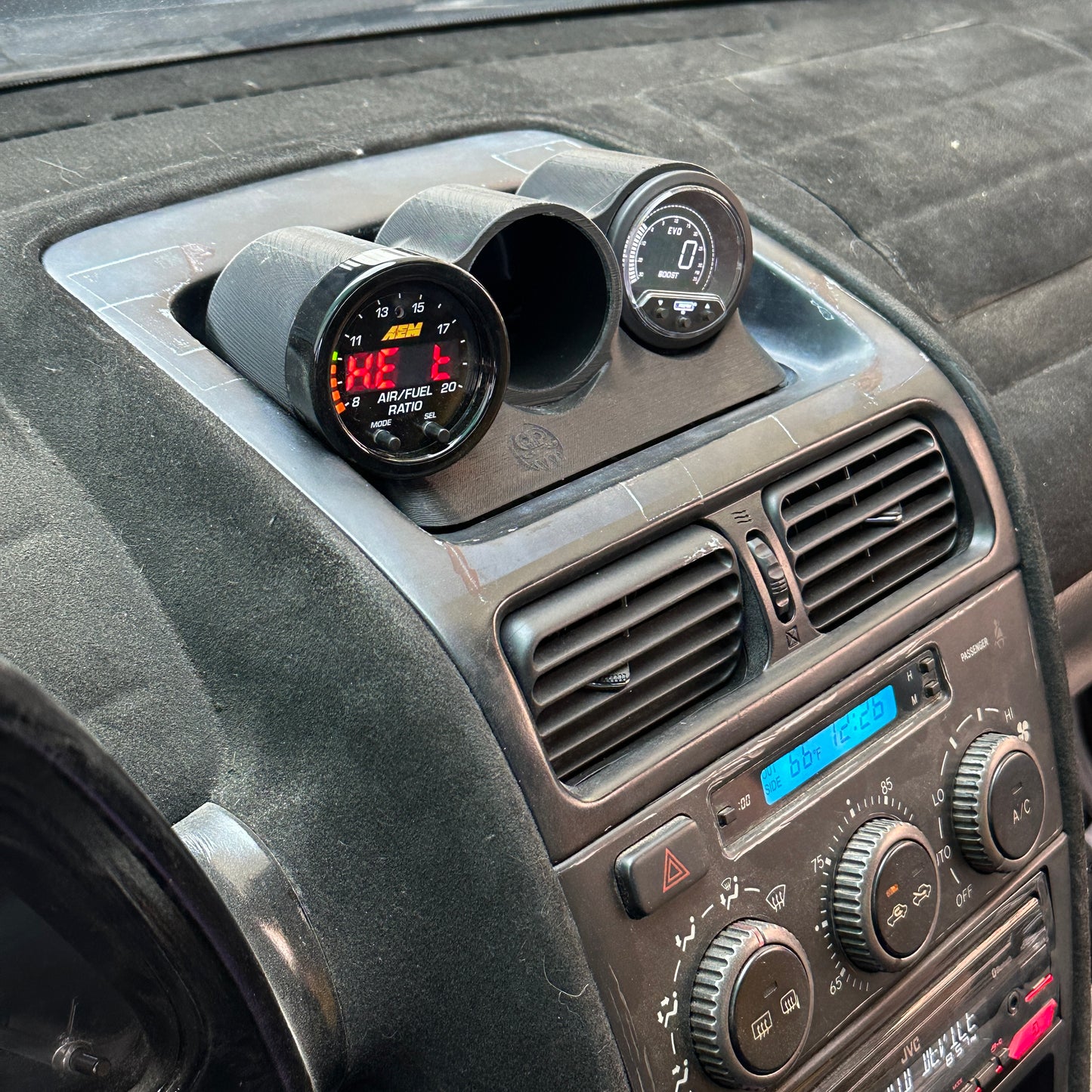 Triple gauge pod mount for 2001-2005 Is300 replaces factory storage compartment