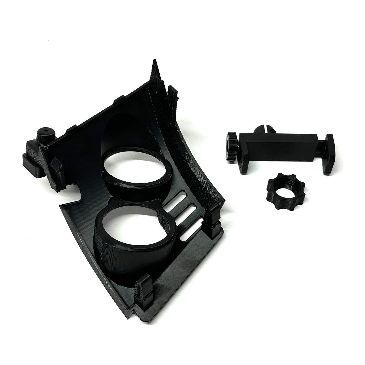 Custom phone mount dual gauge pod for EVO X 2008-2017 Lancer cover trim magsafe