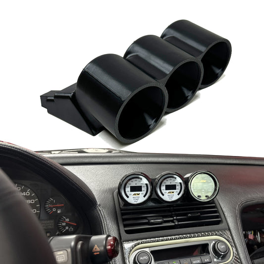 Triple gauge pod mount for 1990-2005 Acura NSX replaces factory clock
