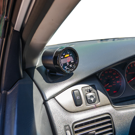 Single gauge pod mount for 01-07 EVO 7 8 9 Lancer functional defrost vent