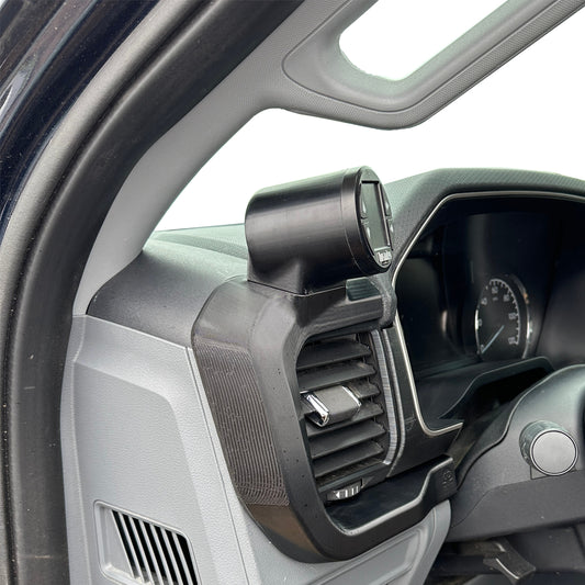 Single gauge pod mount for 2021-2025 Ford F150 Vent bezel cover (3D printed)