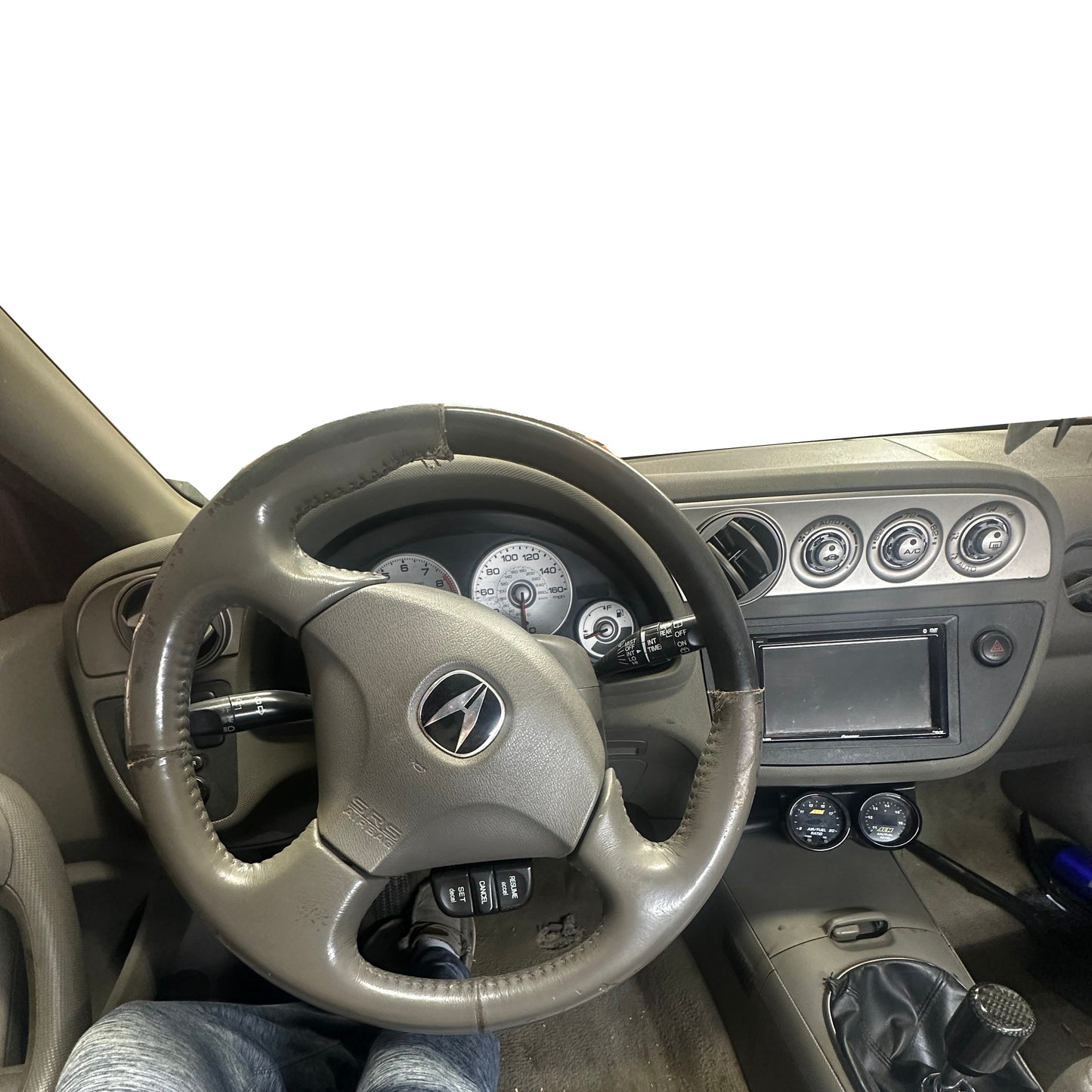 Dual gauge pod mount for 2002-2006 Acura RSX lower 12V cover trim bezel