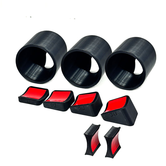 Triple Universal gauge pod mount 52mm 4X viewing angles steering column dash cluster