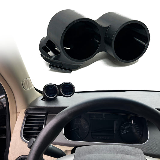 Dual gauge pod mount for 2013-2019 Ford Tarus SHO functional defrost vent