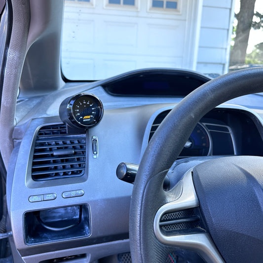 Single gauge pod mount for 2006-2011 Civic 8th gen functional defrost vent