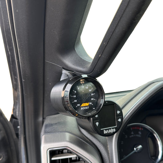 Dual Gauge pod mount for 2015-2022 Ford F150 A-pillar grab handle cap Fits Raptor
