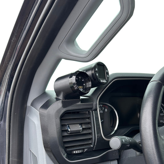 Dual gauge pod mount for 2021-2025 Ford F150 Vent bezel cover (3D printed)