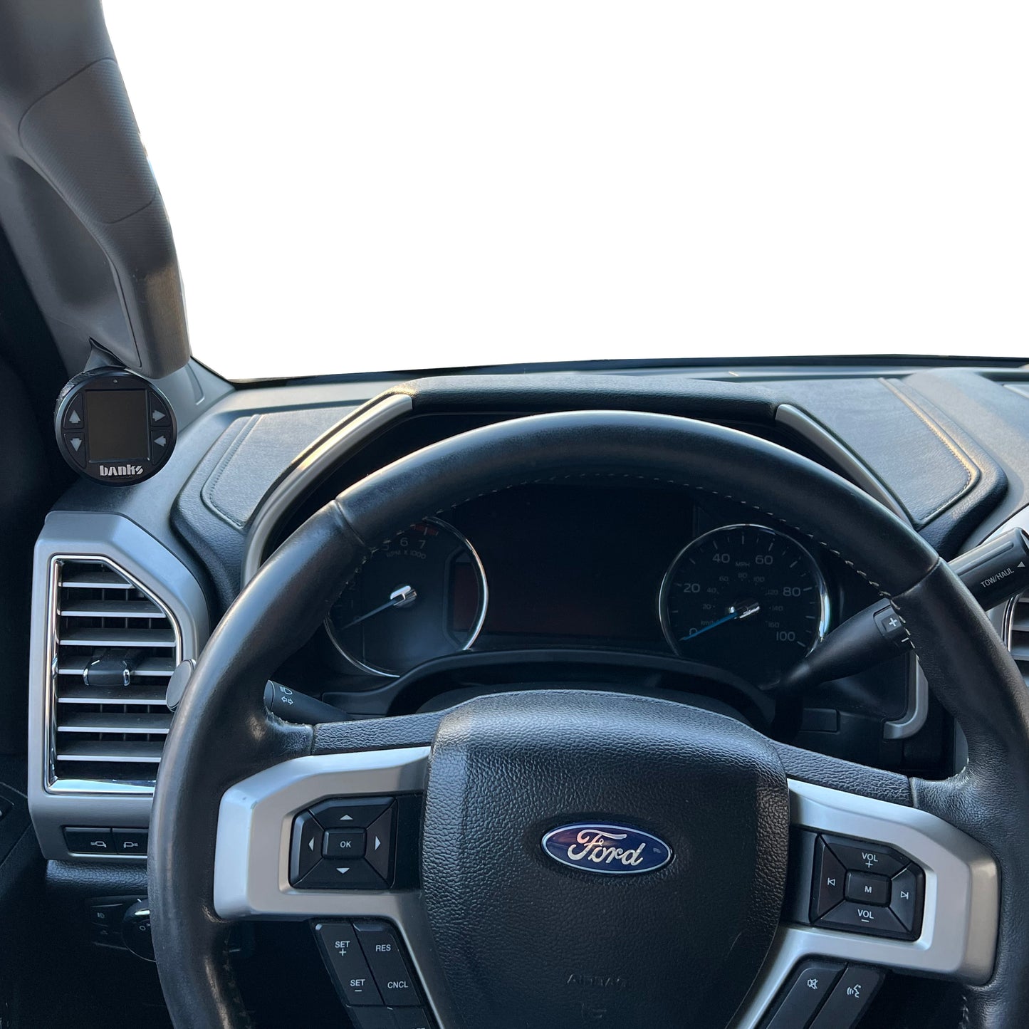 Gauge pod mount for 2015-2020 Ford F150 A-pillar grab handle cap Fits Raptor