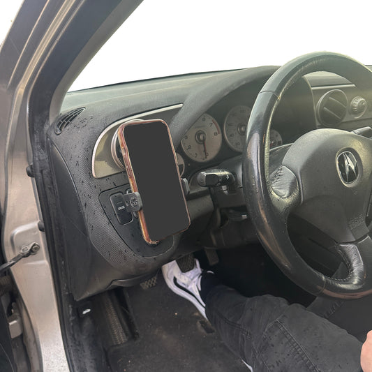 Custom phone mount for 2002-2006 Acura RSX replaces factory blank button