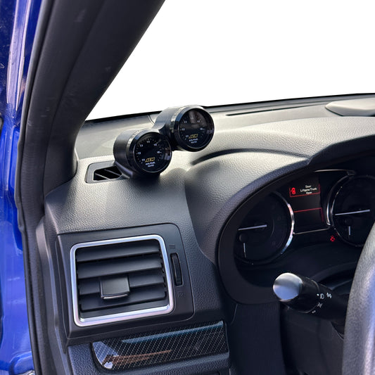 Dual gauge pod mount for 2015-2021 Impreza WRX Forester functional defrost