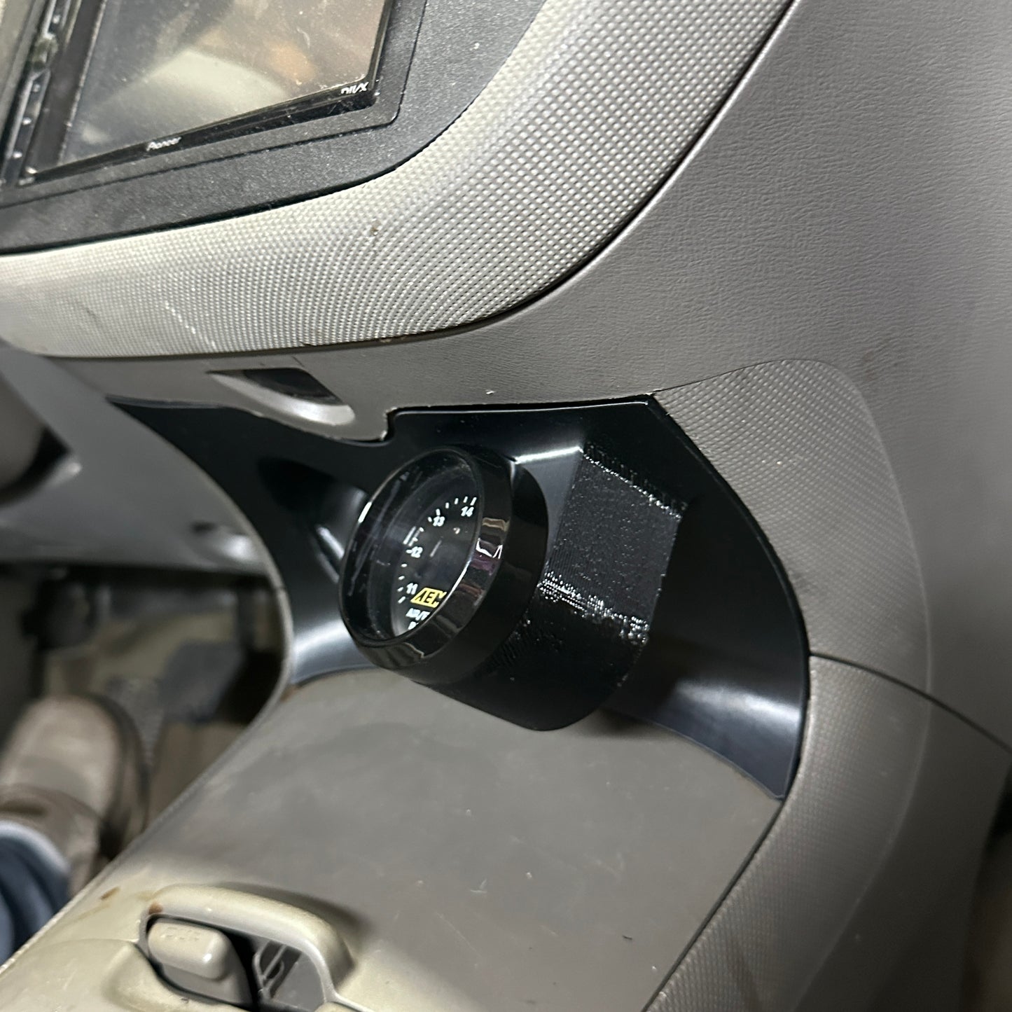 Single gauge pod mount for 2002-2006 Acura RSX lower 12V cover trim bezel