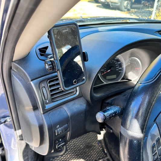 Custom phone mount for 2008-2014 Impreza WRX Forester functional defrost vent