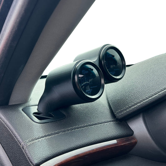 Dual gauge pod mount for 2009-2015 Cadillac CTS CTS-V functional defrost vent