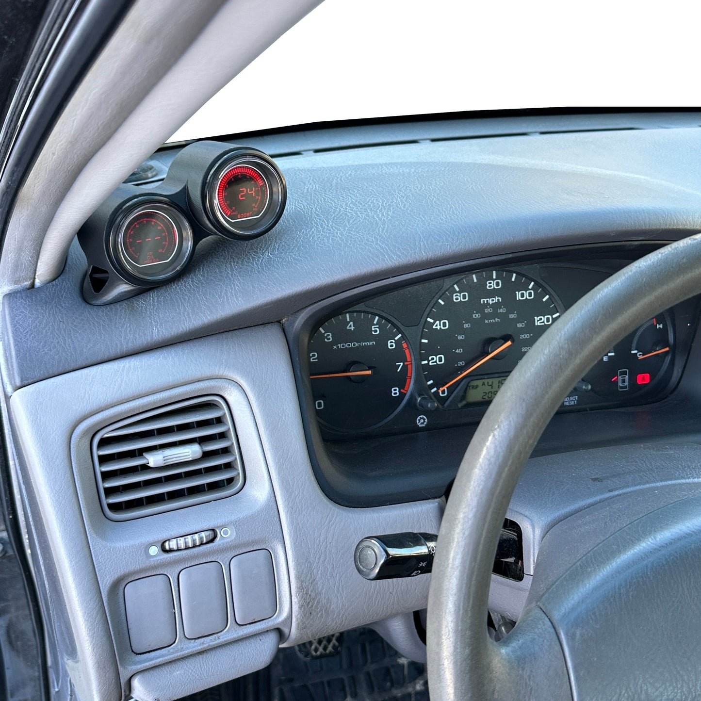 Dual gauge pod mount for 1998-2002 Accord functional defrost vent