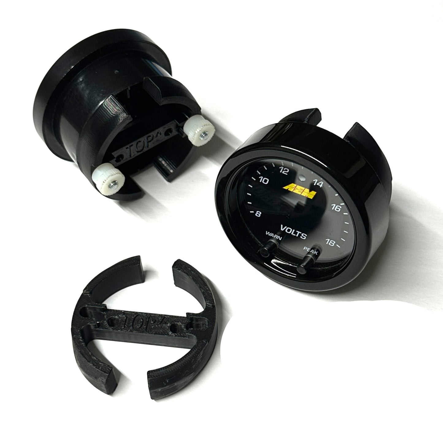 Easy snap in bracket mount for AEM X Series Gauge install Fits BANKS Gauge