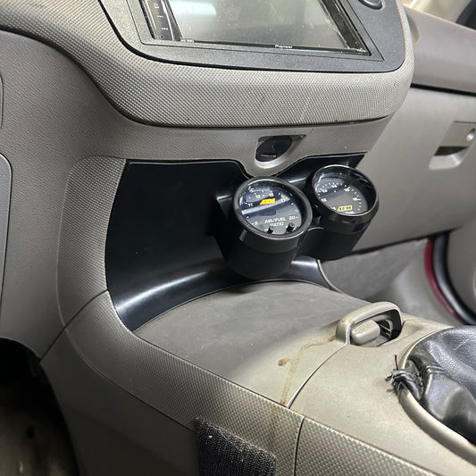 Dual gauge pod mount for 2002-2006 Acura RSX lower 12V cover trim bezel