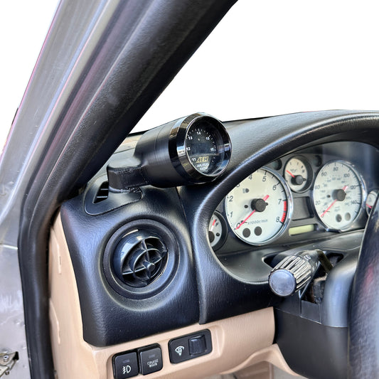 Single gauge pod mount for 1998-2004 Miata NB MX5 functional defrost vent