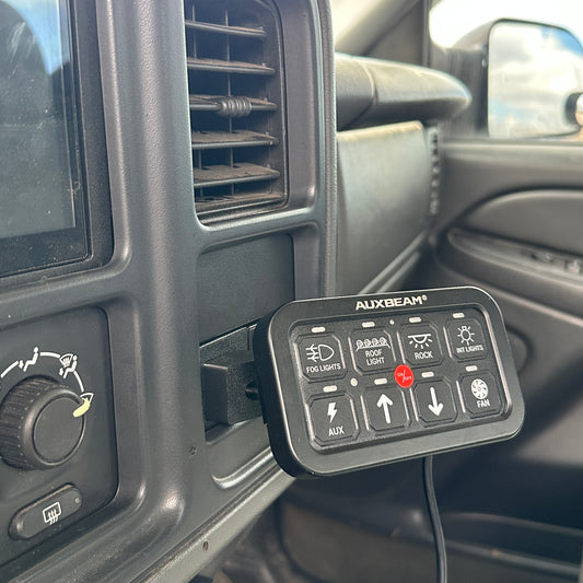 Auxbeam mount for 1999-2007 Silverado Sierra 6 or 8 Gang fits Tahoe (Button)