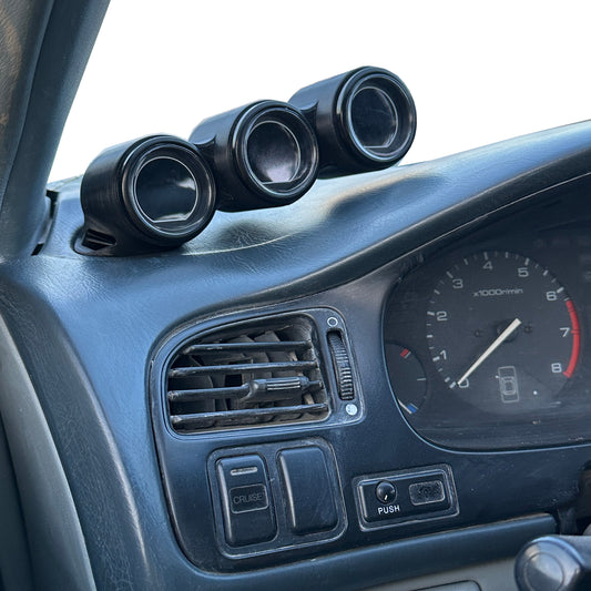 Triple gauge pod mount for 1994-1997 Accord functional defrost vent