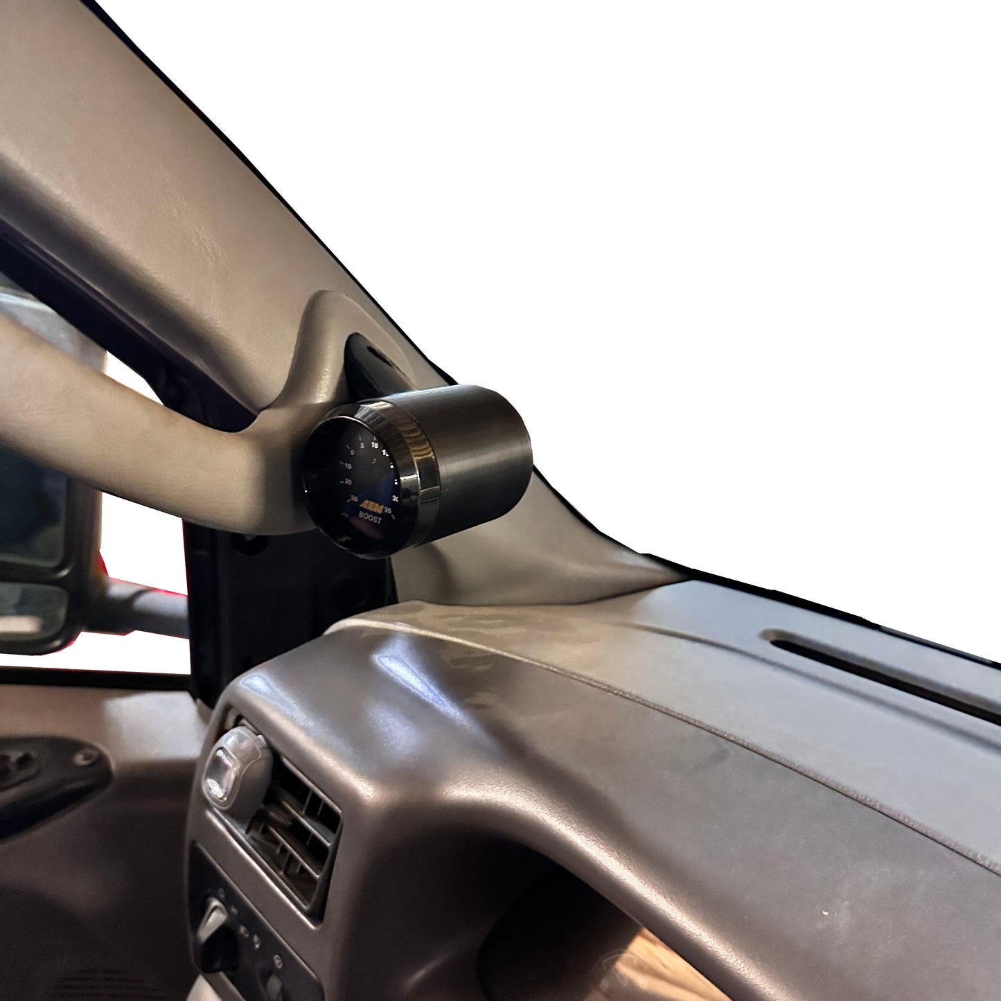 Single 52mm gauge pod mount for 1999-2007 F250 F350 A-pillar handle Bolt on