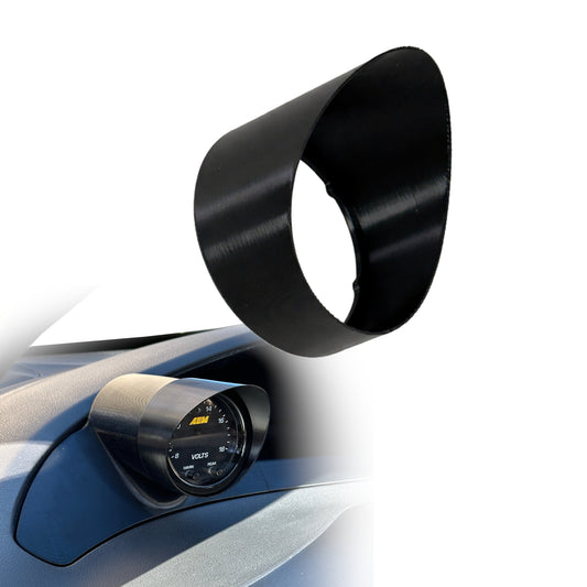 Universal 52mm gauge hood visor sleeve for glare reduction