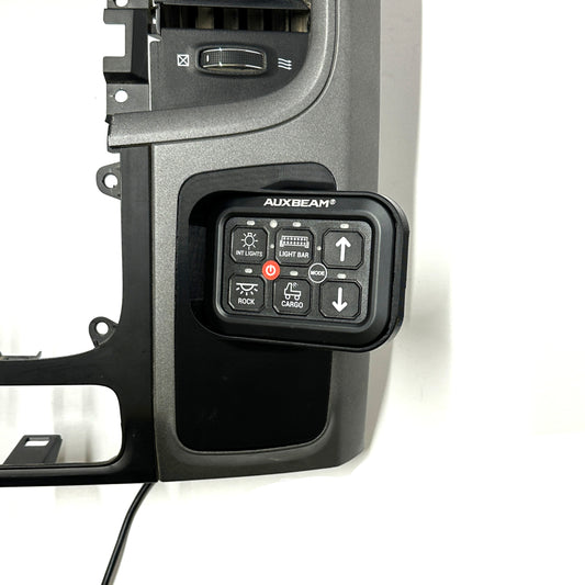 6 Gang mount for Auxbeam fits 2013-2018 Ram center bezel Light switch panel