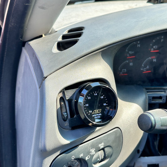 Single gauge pod mount for 1997-2004 F150 lightning functional defrost vent