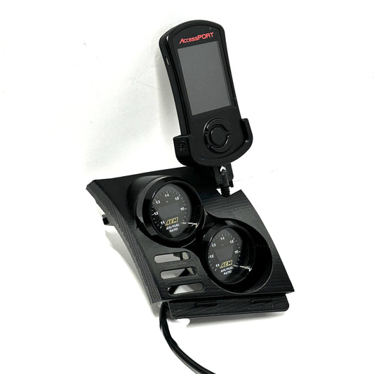 Dual gauge pod Cobb mount for EVO X 2008-2017 Lancer functional vent cover trim