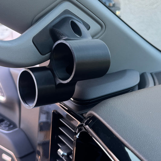 Dual gauge pod mount for 2022-2025 Chevy Silverado 1500 2500 Sierra grab handle