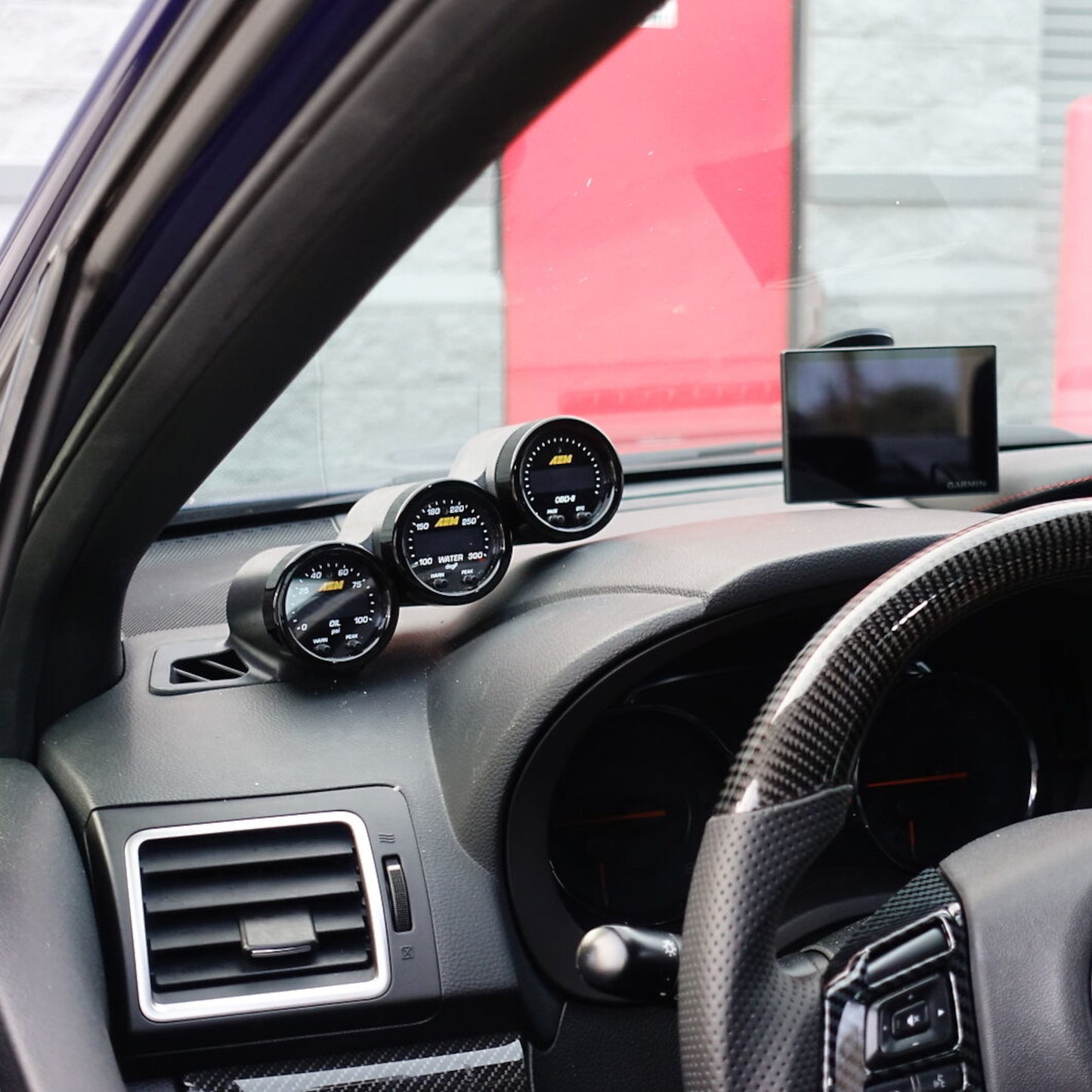 Triple gauge pod mount for 2015-2021 Impreza WRX Forester functional defrost