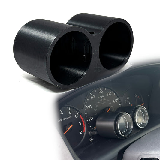 Dual gauge pod mount 52mm steering column dash cluster screw on.