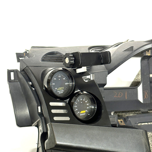 Custom phone mount dual gauge pod for EVO X 2008-2017 Lancer cover trim magsafe