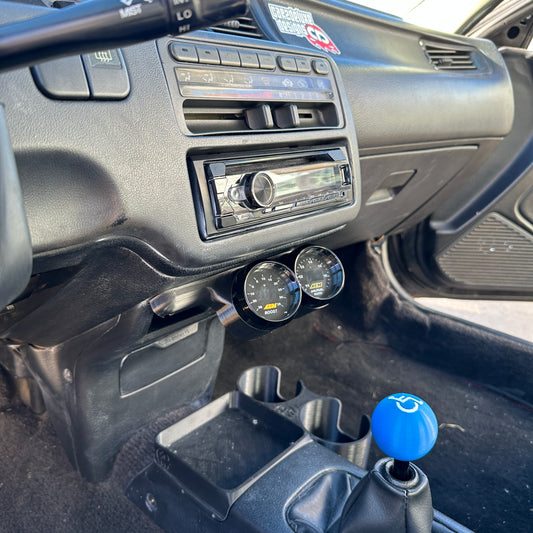 Dual gauge pod mount for 1992-1995 Civic EG lower factory bolt on
