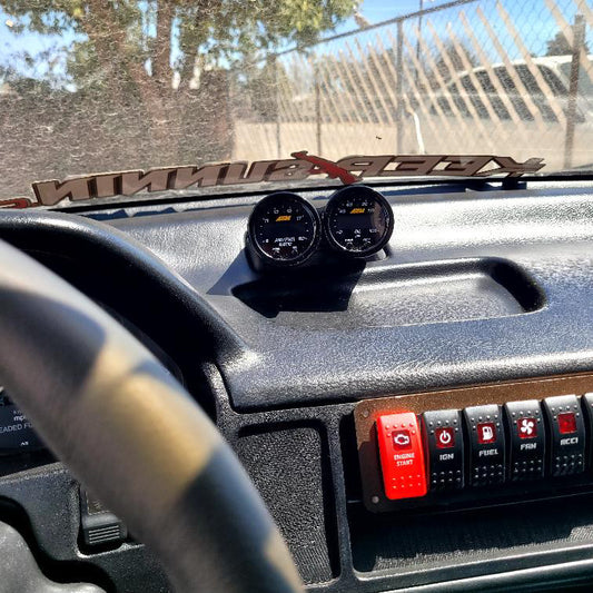 Dual gauge pod mount for 1990-1993 Integra DA replaces factory clock
