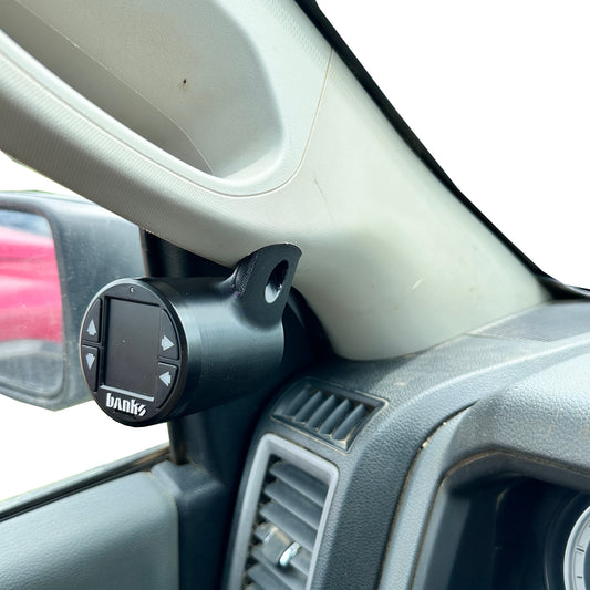 Single gauge pod mount for 2010-2018 Ram grab handle cap bolt on
