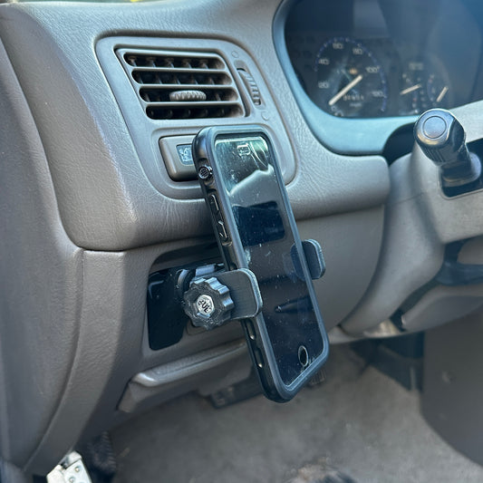 Custom phone mount for 1996-2000 Civic EK replaces lower factory blank button