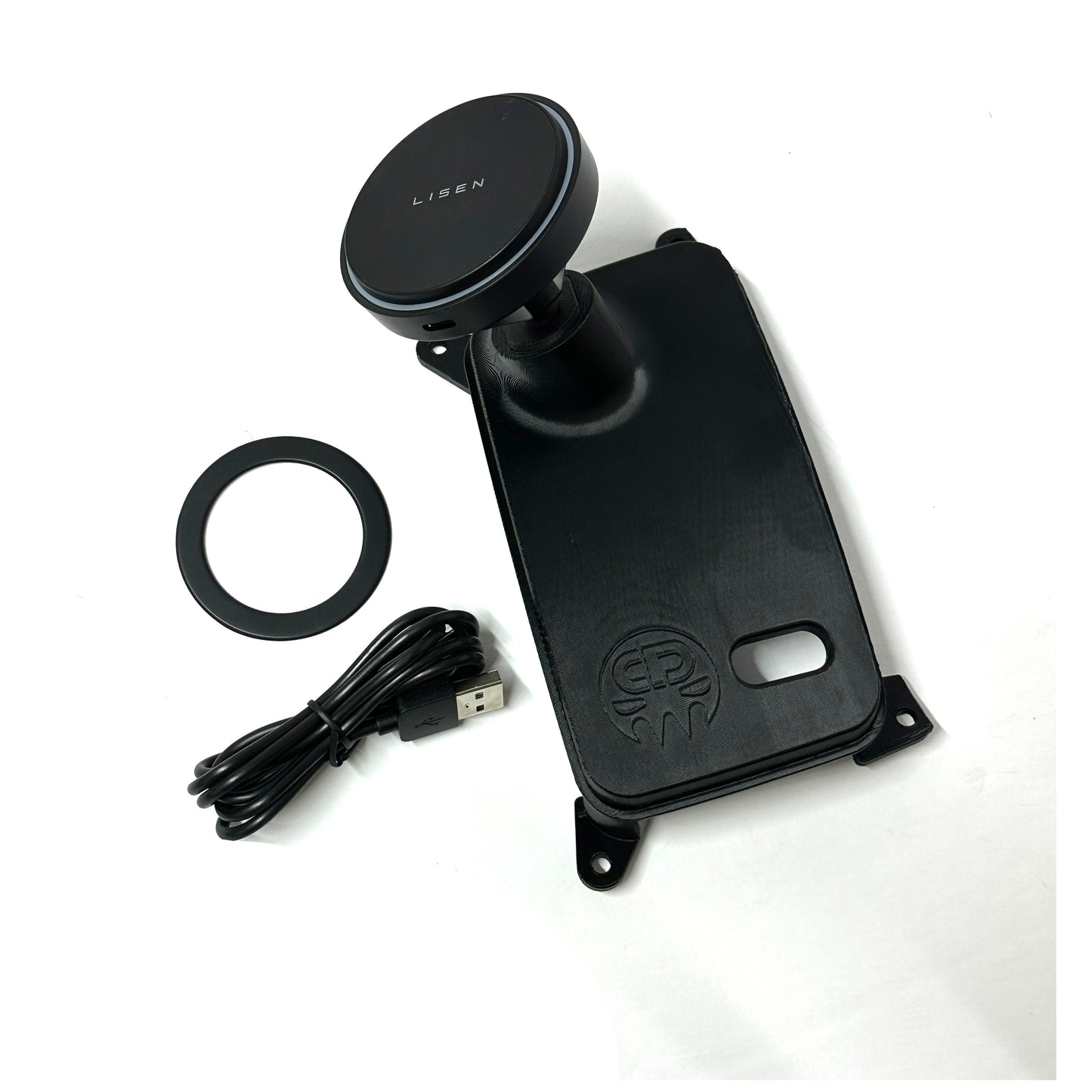 Custom phone mount for 2013-2018 Ram lower bezel cover cubby trim