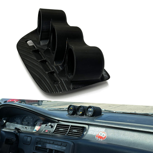 Triple gauge pod mount for 1992-1995 Civic EG central defrost vent