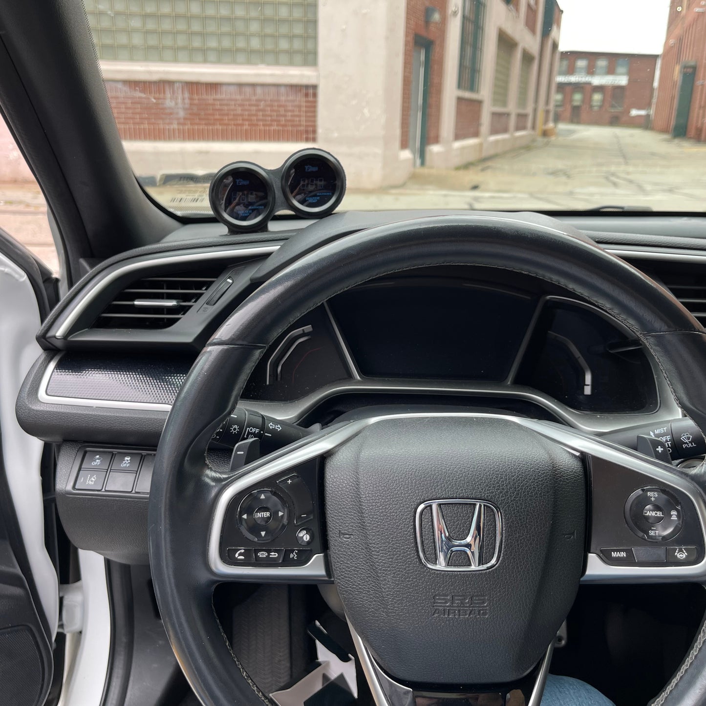 Dual gauge pod mount for 2016-2020 Civic 10th gen functional defrost vent