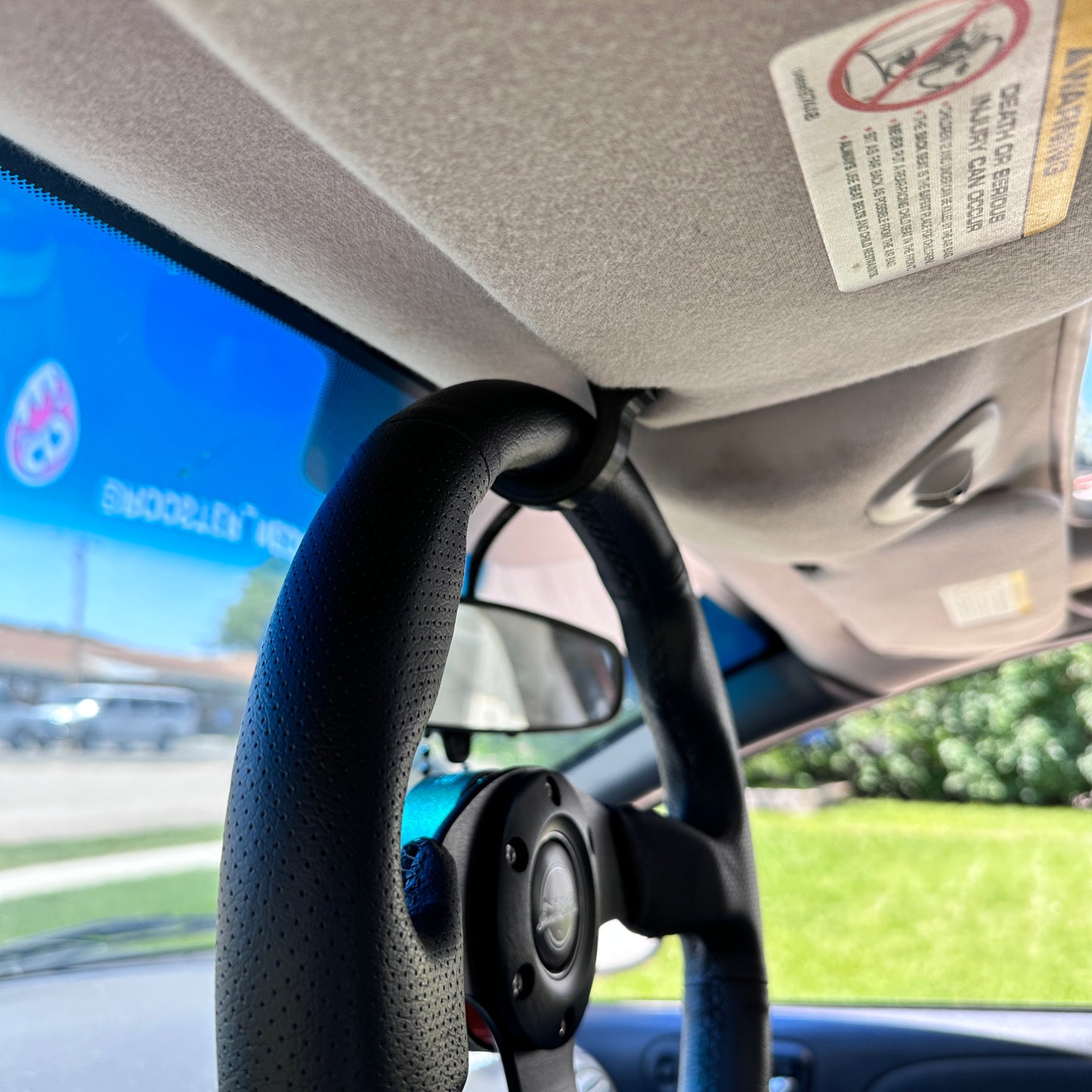 Custom steering wheel hook for 1995-2005 Neon SRT4 Sun visor clip