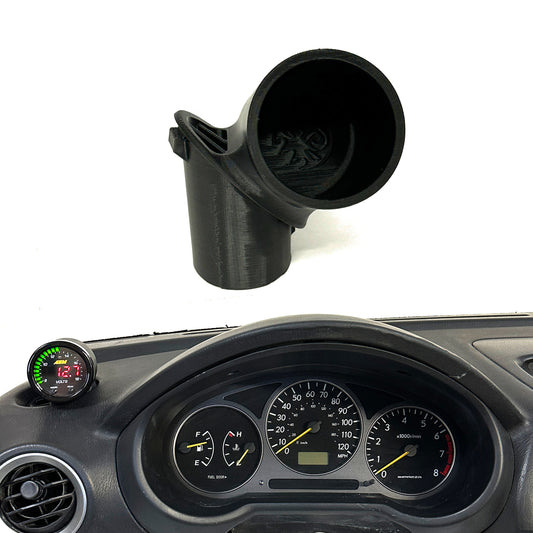 Single gauge pod mount for 2002-2007 Impreza WRX functional defrost vent