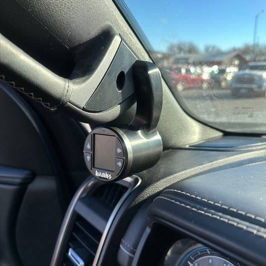 Single gauge pod mount for 2019-2025 Ram grab handle cap bolt on