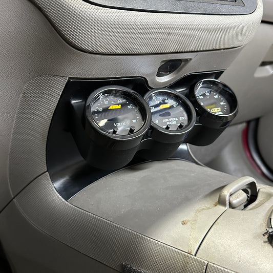 Triple gauge pod mount for 2002-2006 Acura RSX lower 12V cover trim bezel