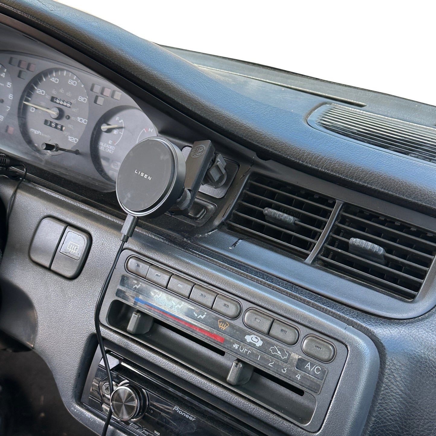 Custom phone mount for 1992-1995 Civic EG replaces factory clock