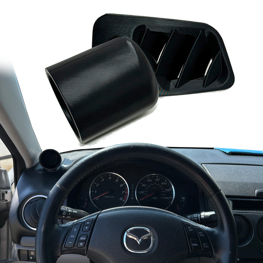 Single gauge pod mount for 2003-2008 Mazda 6 functional defrost vent