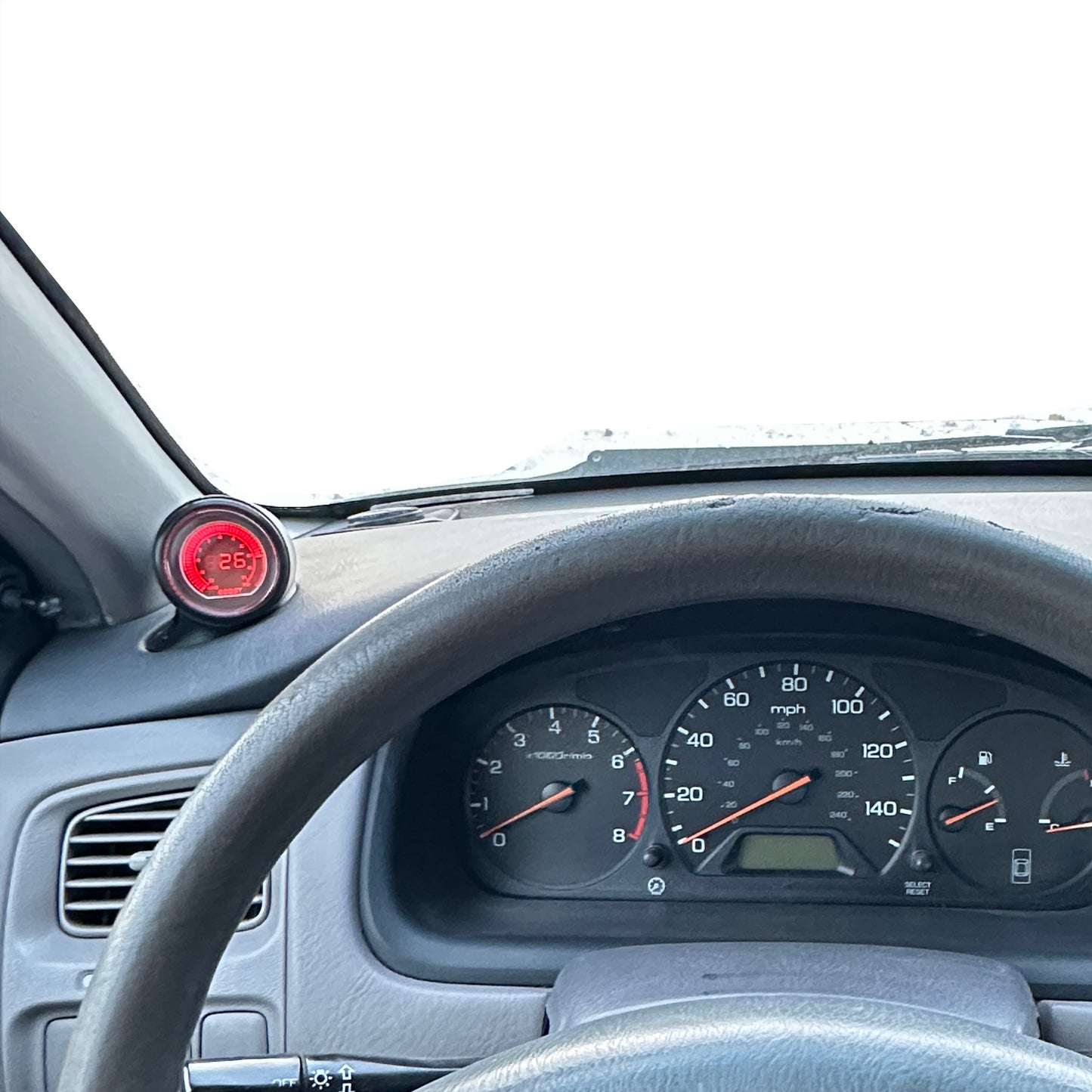 Single gauge pod mount for 1998-2002 Accord functional defrost vent
