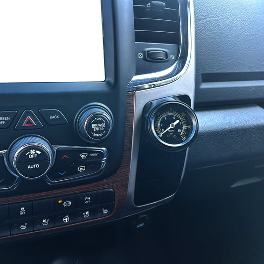 Single gauge pod mount for 2013-2018 RAM center bezel