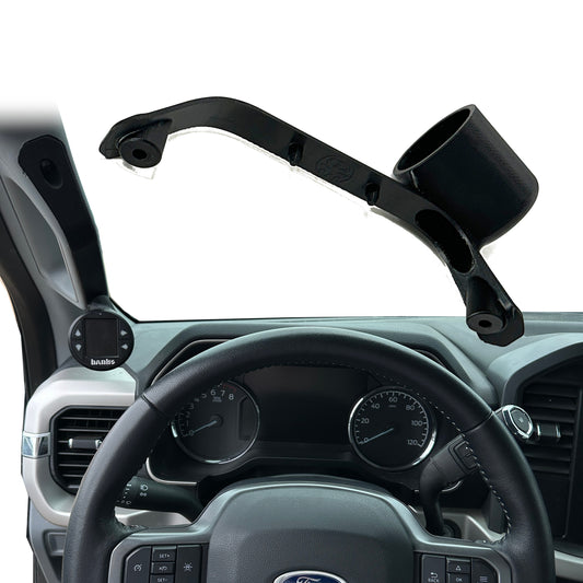 Gauge pod mount for 2021-2025 Ford F150 A-pillar grab handle cap (3D printed)